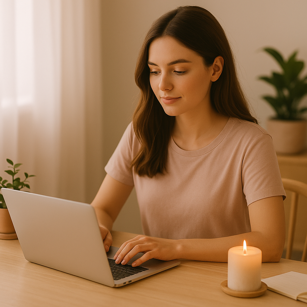 mujer emprendedora trabajando